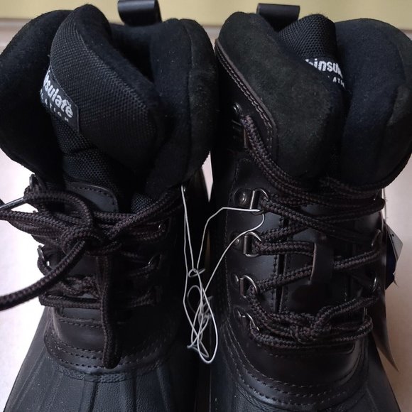 Explorer Thinsulate 13 Black Leather Rubber 200 Gram Duck Winter Snow Rain Boots main image 11